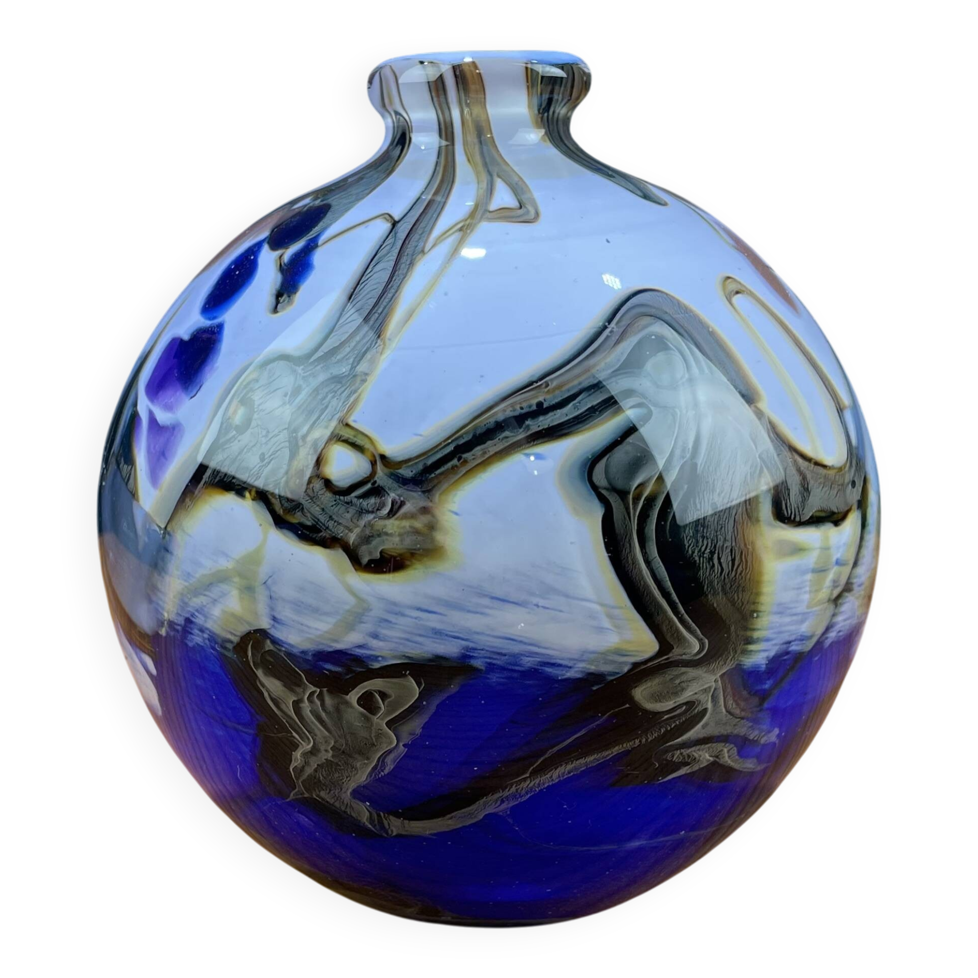 Murano glass soliflore ball vase