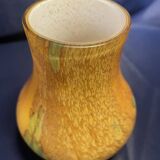 Petit vase pâte de verre orang jaune et vert fleurs des champs fleurs sechees