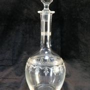 Carafe en verre soufflé et gravé