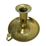 Brass candlestick with rise and fall