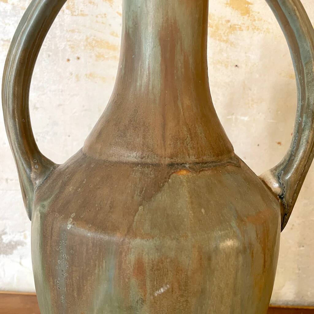 Pair of Gilbert Métenier ceramic amphora-shaped vases