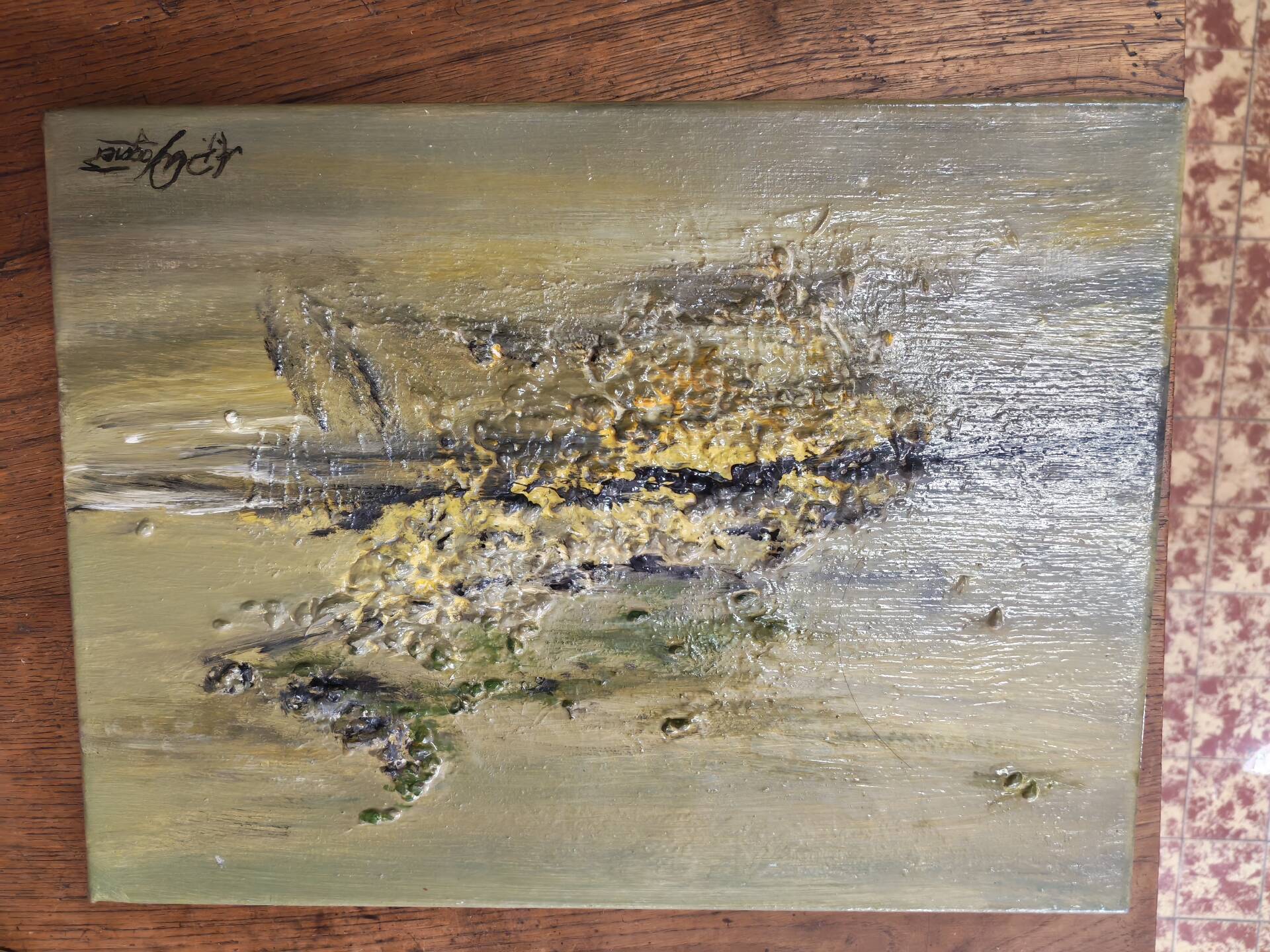 Huile sur toile style abstrait