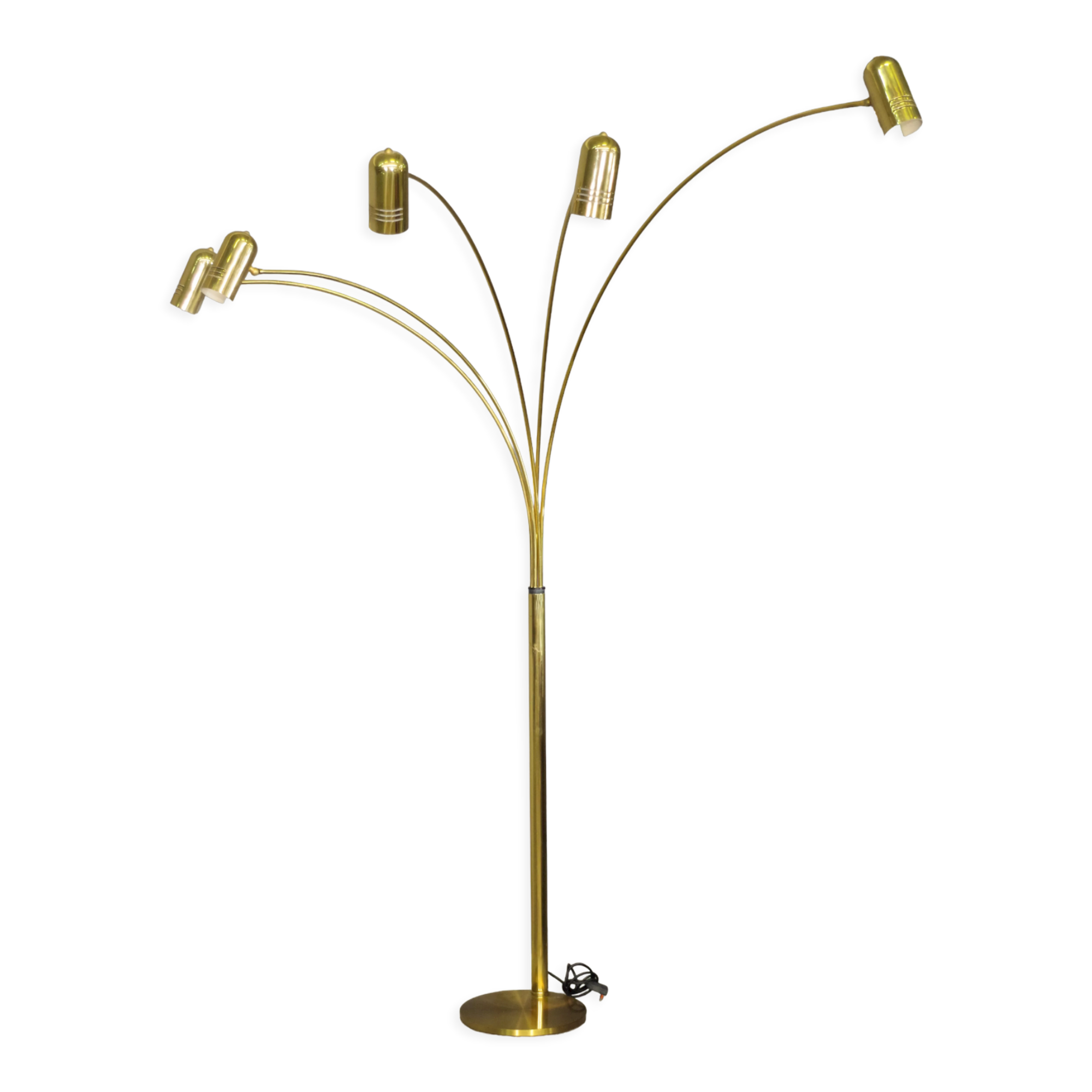 Brass floor chandelier, 70s