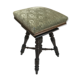 Tabouret piano pivotant ancien bois noirci