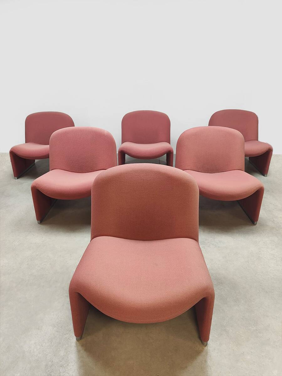 Ensemble de salon au design vintage Chaises Alky Giancarlo Piretti Artifort