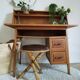 Bureau scandinave pieds compas vintage