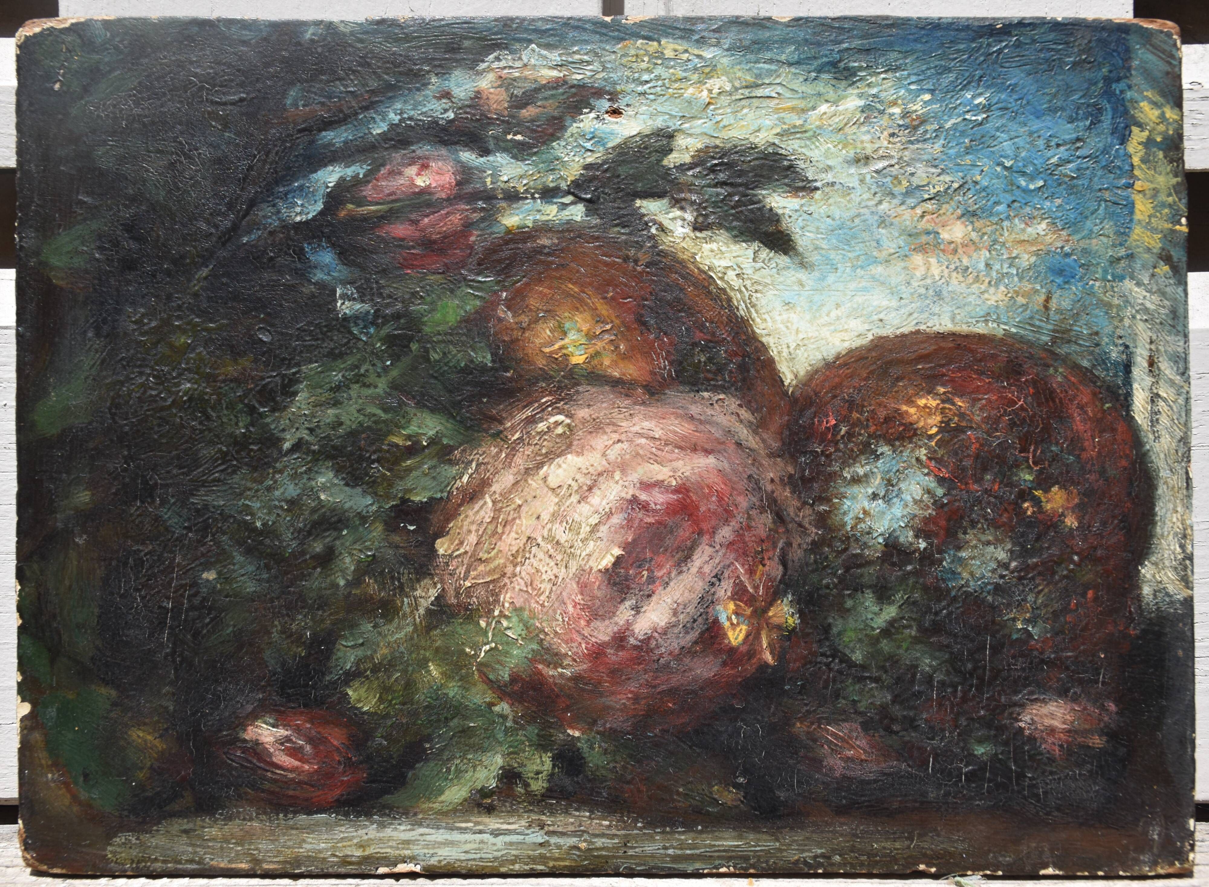 French school (attributed to Narcisse Díaz), Roses and pomegranates (circa 1860)