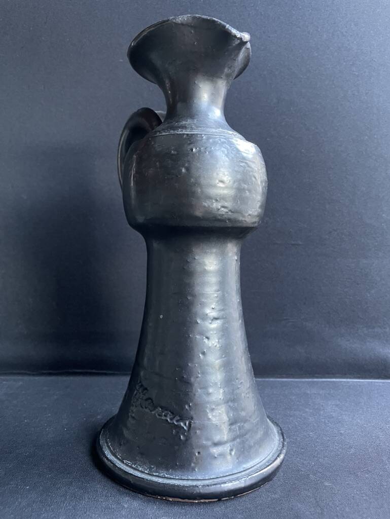 Terracotta pitcher signed Jean Marais - Vallauris