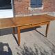 Extendable solid oak table Scandinavian 1960s-70s