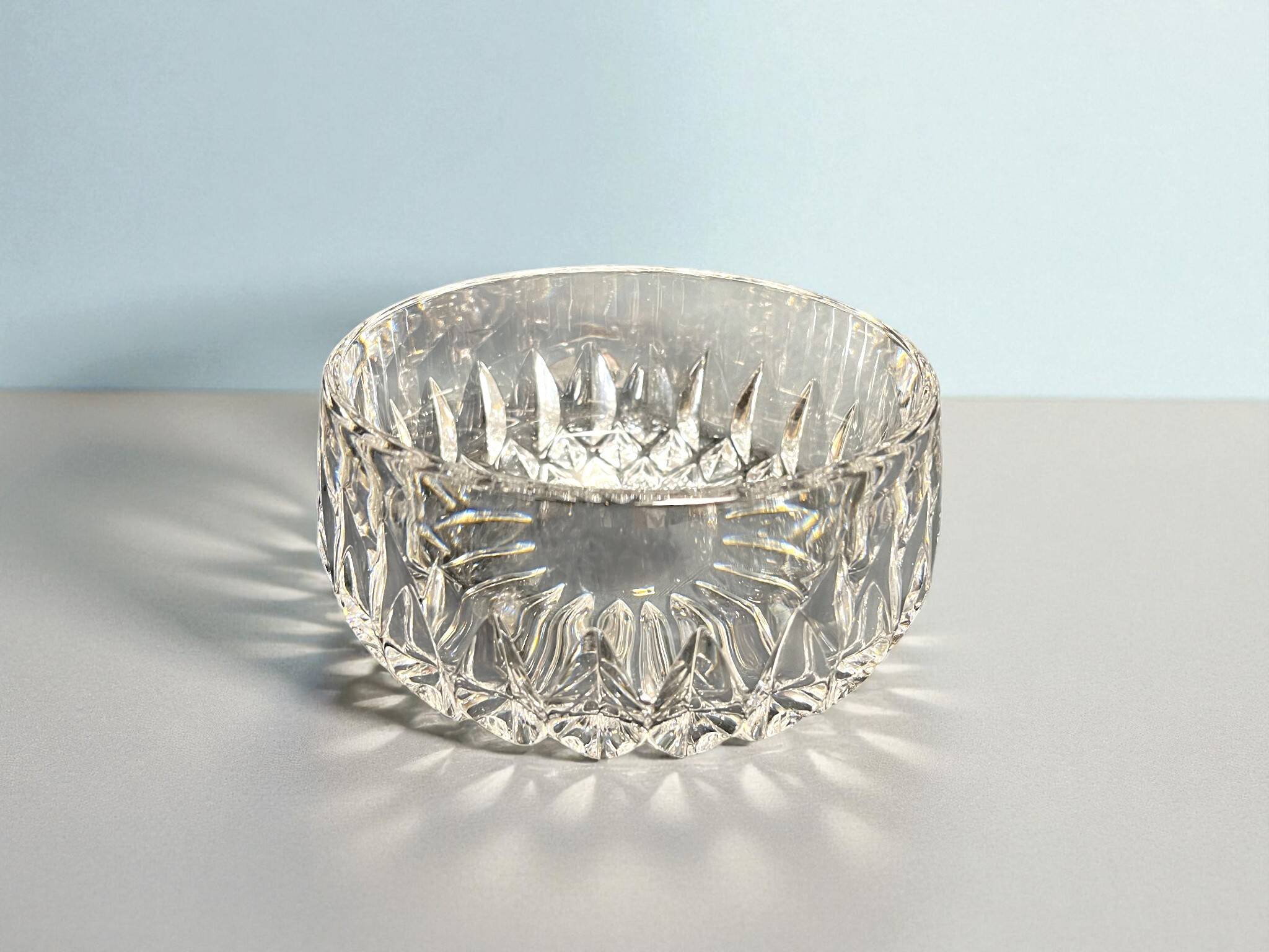 Vintage, 20th century cut crystal trinket dish