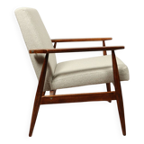 Scandinavian Lounge Chair Bouclè Beige Classic Design