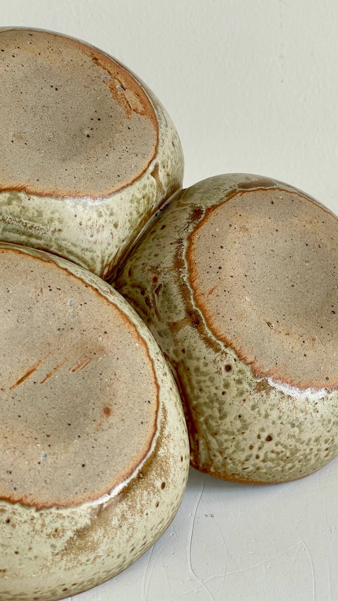 Vintage glazed stoneware appetizer dish