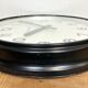 Black swiss industrial wall clock from inducta, 1960s