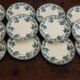 Lot 12 Flat Plates Iron Land Choisy the King Roses Blue Boulenger