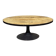 Oval coffee table in oak with steel base