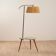Lampadaire en laiton à tablette des années 60.