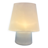 Lampe flore verre opaline Habitat 1990