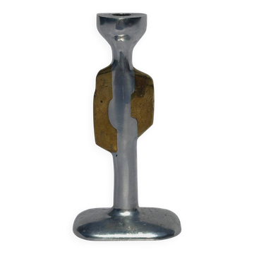 David Marshall sculptural candlestick, metaland bronze