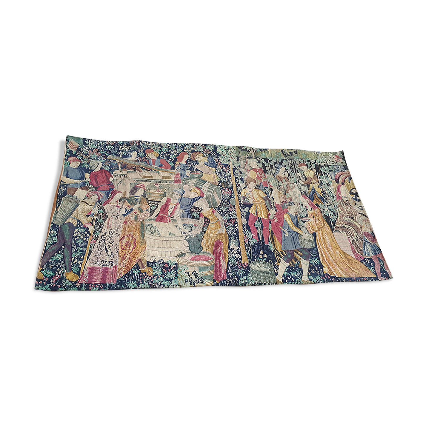 Wall tapestry hanging Les Vendanges Editions ARTIS FLORA numbered