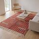 Authentic natural wool rug with traditional coloured patterns 2/3 m