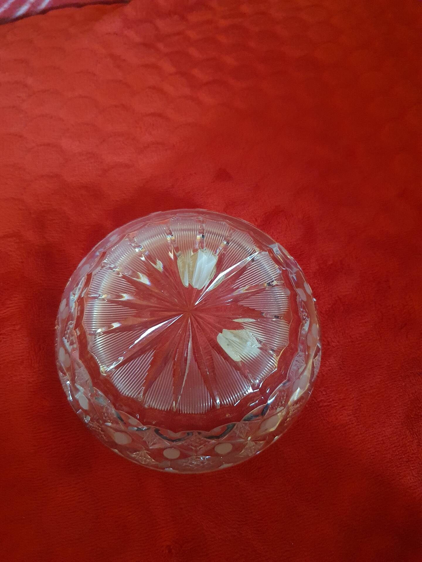 Cendrier en cristal de Bohême vintage