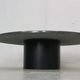 Mid-century  granite stone round coffee table, 1970's italy