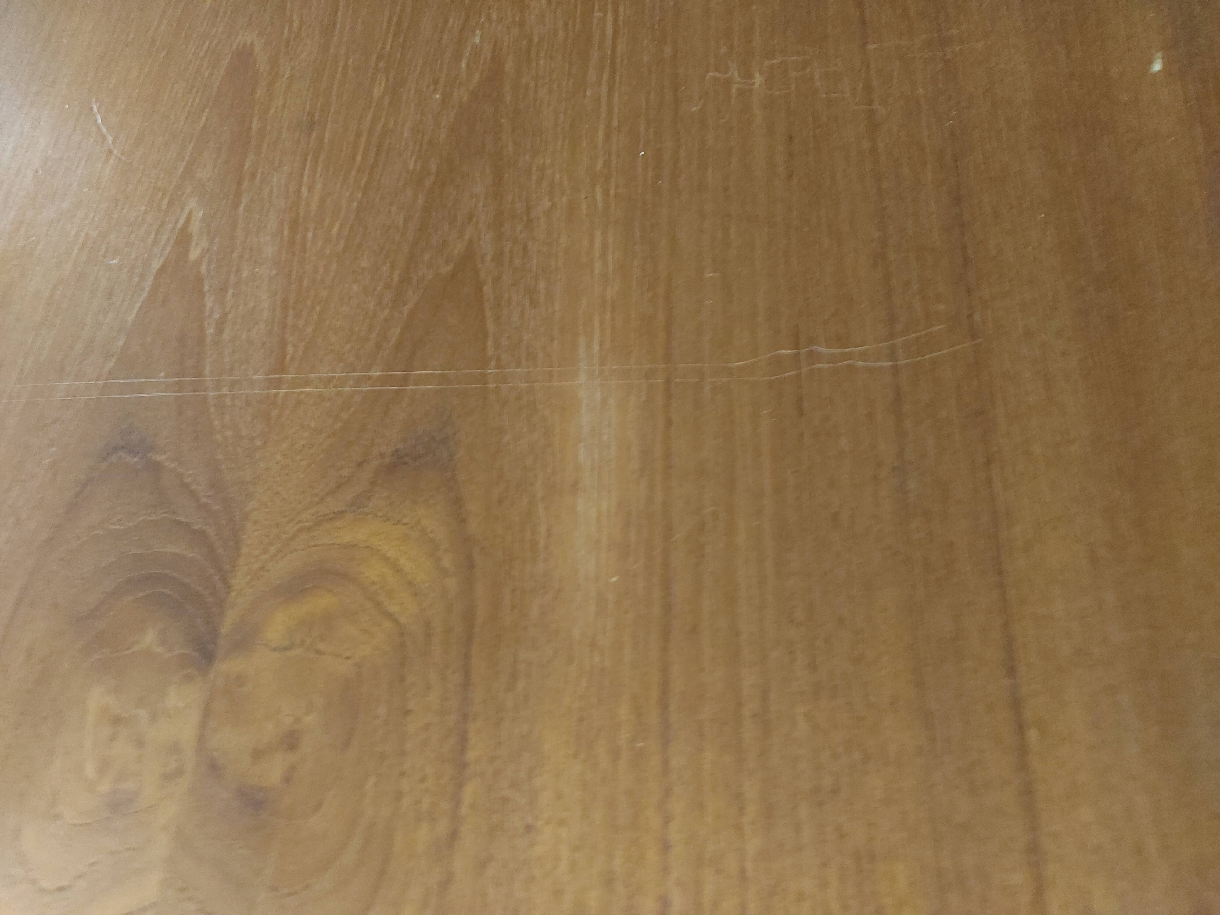 Scandinavian teak table with built-in extension