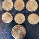 Set of six coasters with small plate