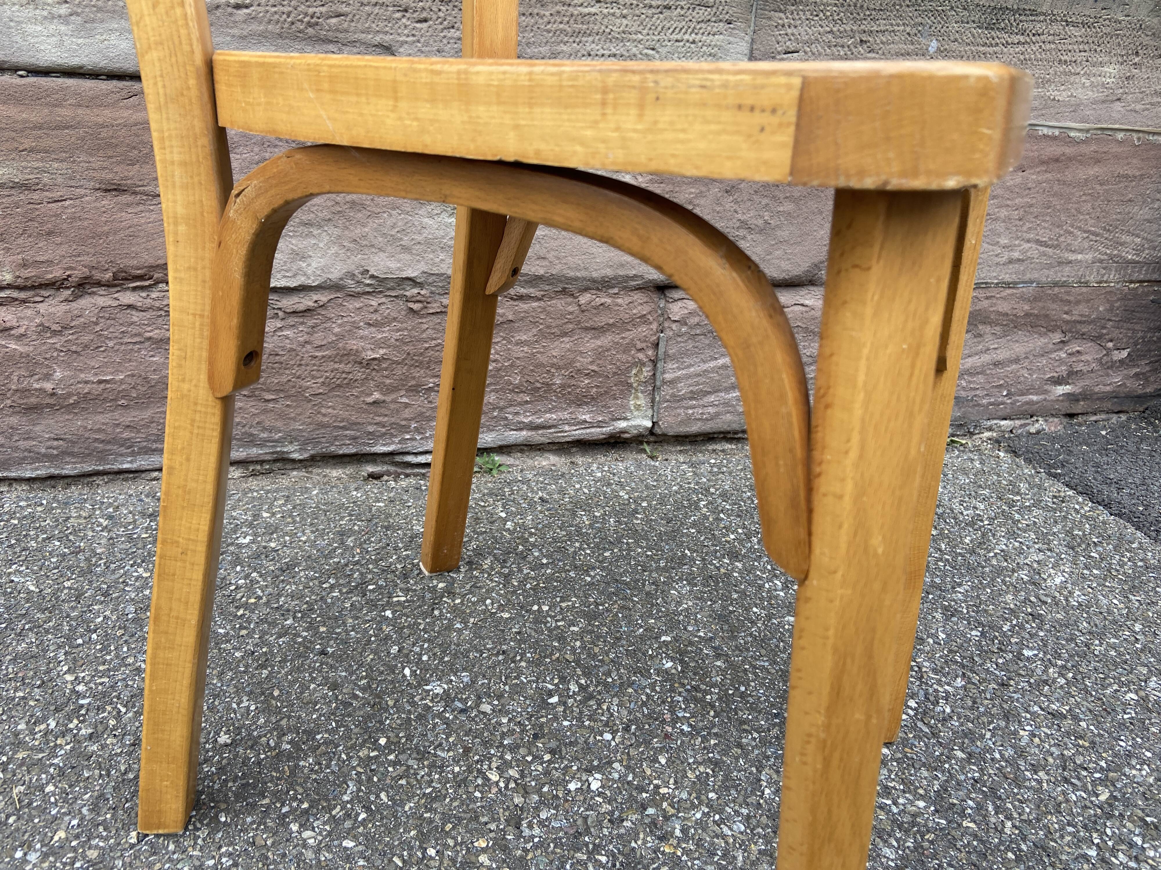 4 Viennese Baumann chairs Curved wood Restaurant Paris bistro