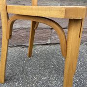 4 Viennese Baumann chairs Curved wood Restaurant Paris bistro