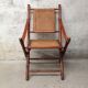 Fauteuil pliant en bambou et cannage