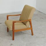 Pair of Jitona Sobeslav cream armchairs Ex Czechoslovakia