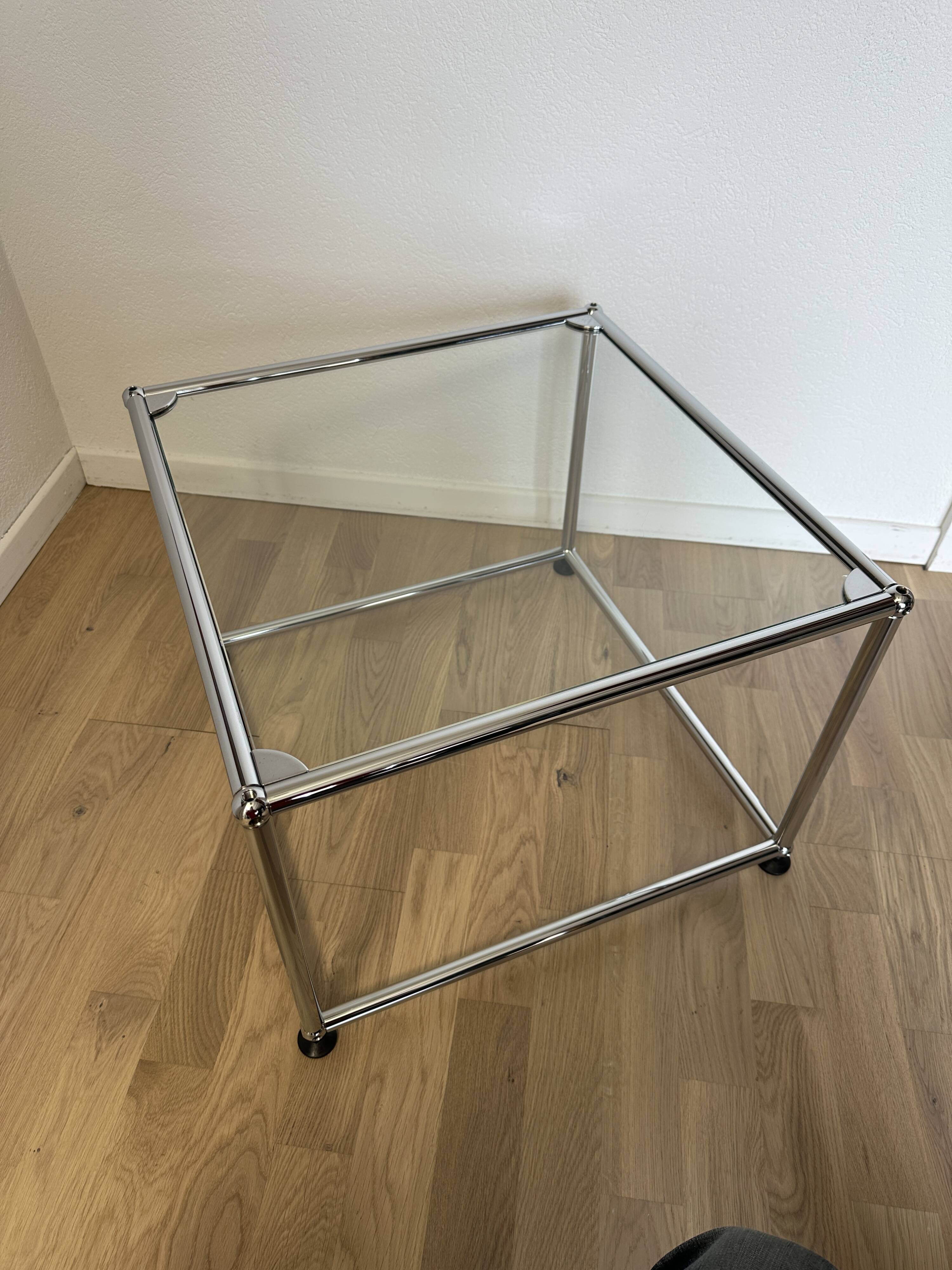 USM Haller glass coffee table