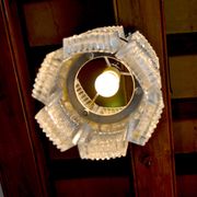 Chandelier by Kaiser Leuchten in frosted glass Germany 1960