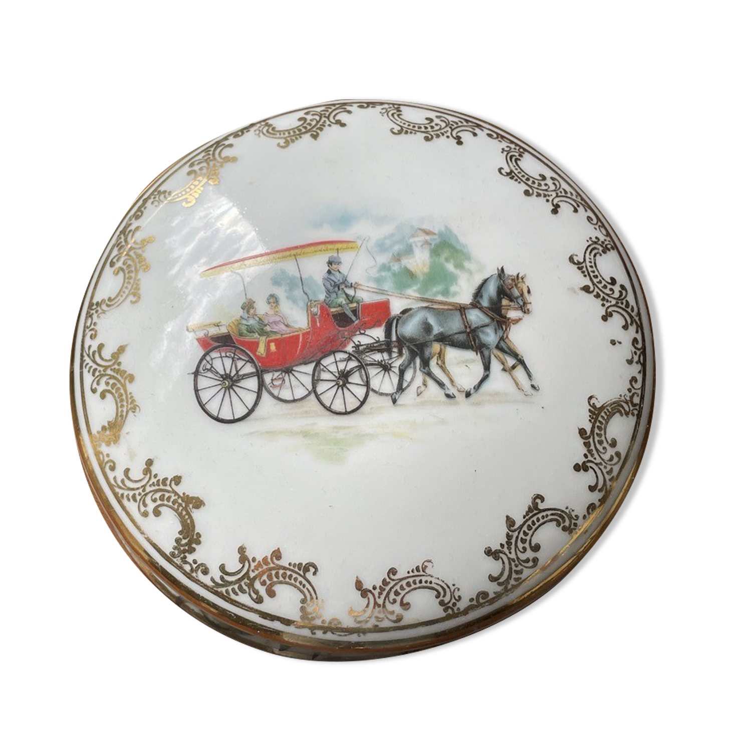 Old Limoges porcelain candy maker