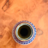 Small vase / ancient blue ceramic soliflore from Nabeul (Tunisia)