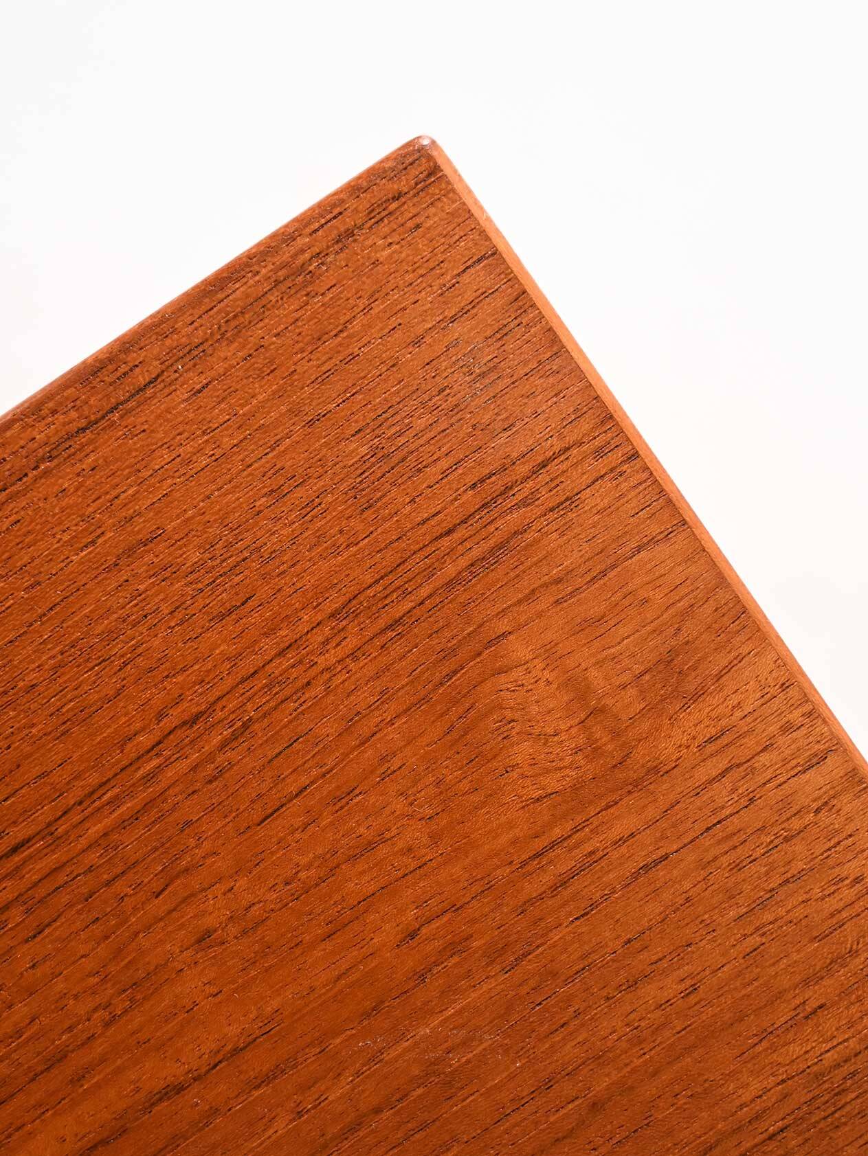 Vintage Scandinavian coffee table 1950s in beech and teak