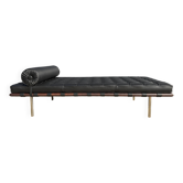 Knoll Barcelona Daybed Black Sabrina leather AS NEW!! Mies van der Rohe