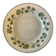 hollow dish in Digoin Sarreguemines Iron Earth model green "Geranium" late 19th century