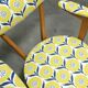 Blonde wooden chair in Scandinavian style from the 1960s.
