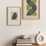 Abstract painting on paper 30x40 - illustration B206 signed Eawy