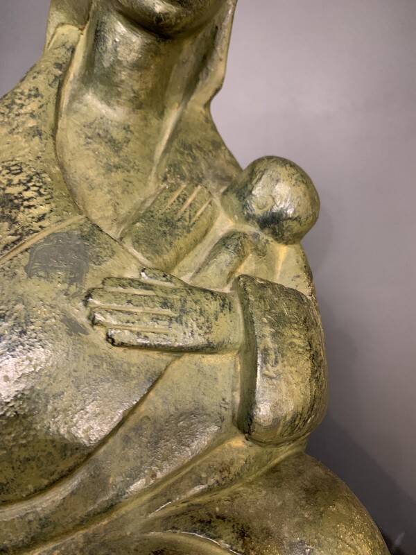 Paul baeke 'maternity' woman & child, modernist art style sculpture