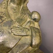 Paul baeke 'maternity' woman & child, modernist art style sculpture