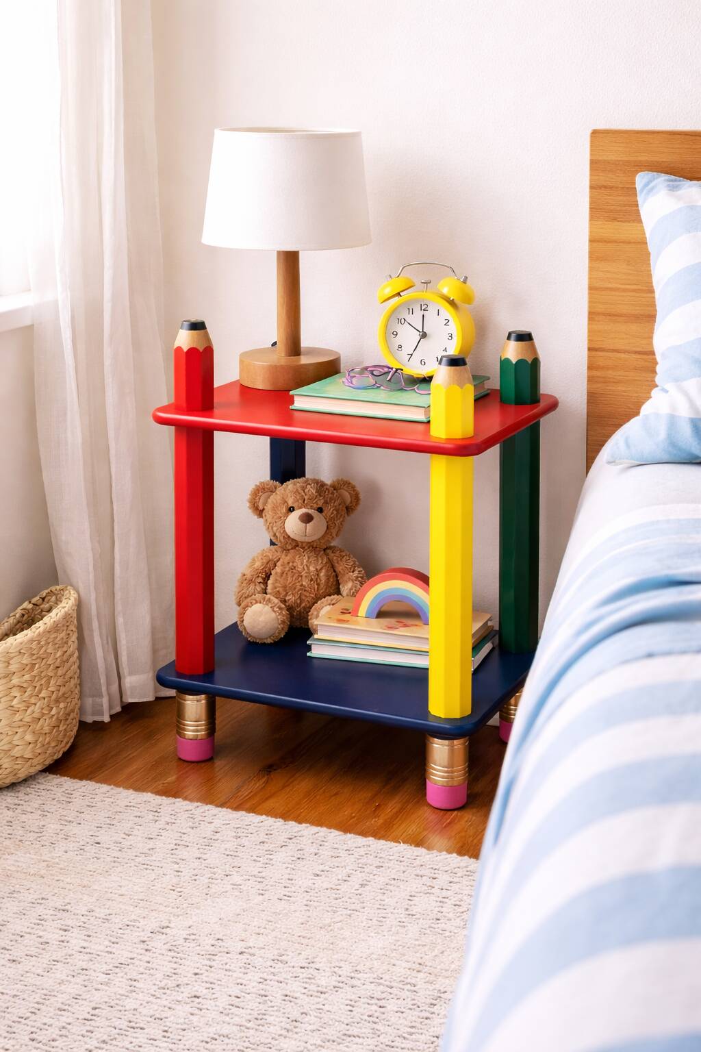 Post-modern table "Crayons de couleur" by Pierre Sala, design France