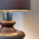 Ceramic Lamp with Aluminium Rim 1970s