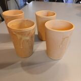 4 stoneware mugs