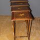 Set of Four Nesting Tables in Flower Marquetry circa 1900