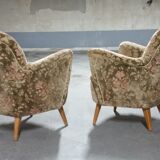 Pair of armchairs flower 50s