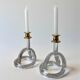 Pair of pretzel candlesticks by Dorothy Thorpe, c 1970s