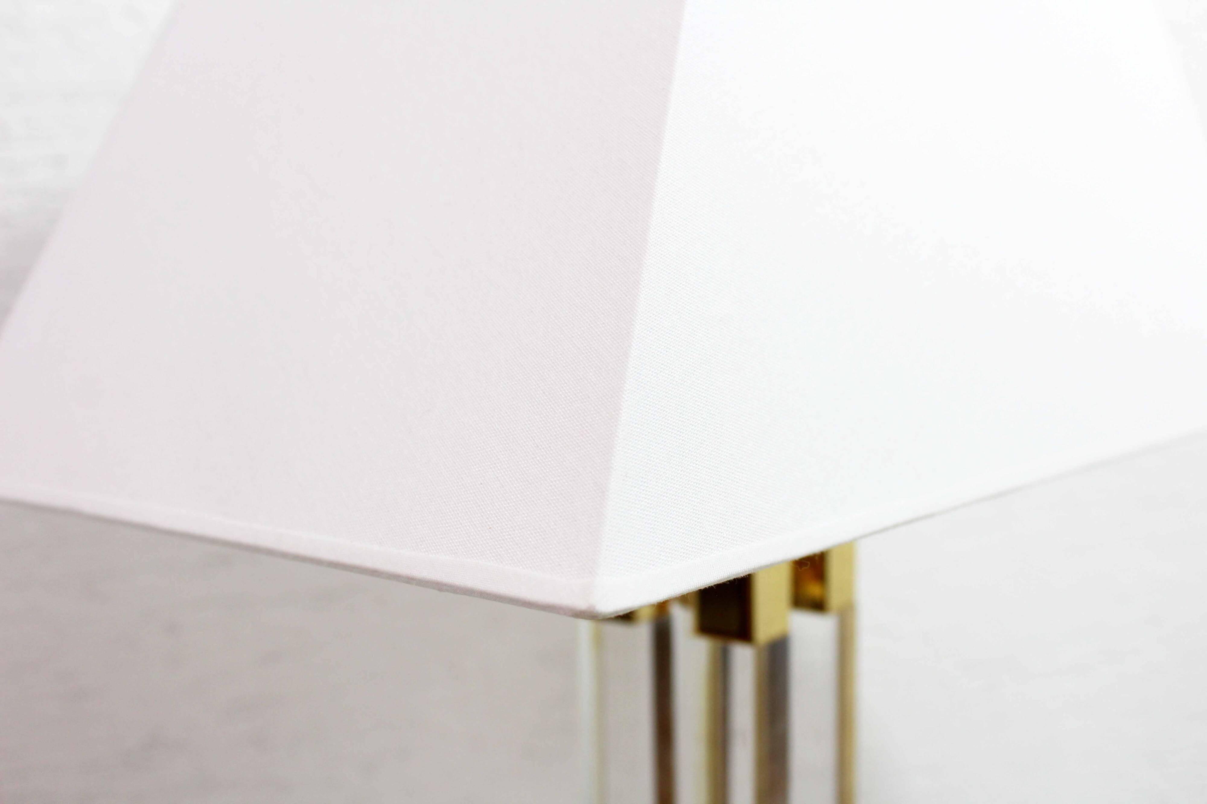 Plexiglas and brass lamp faschian design 1970